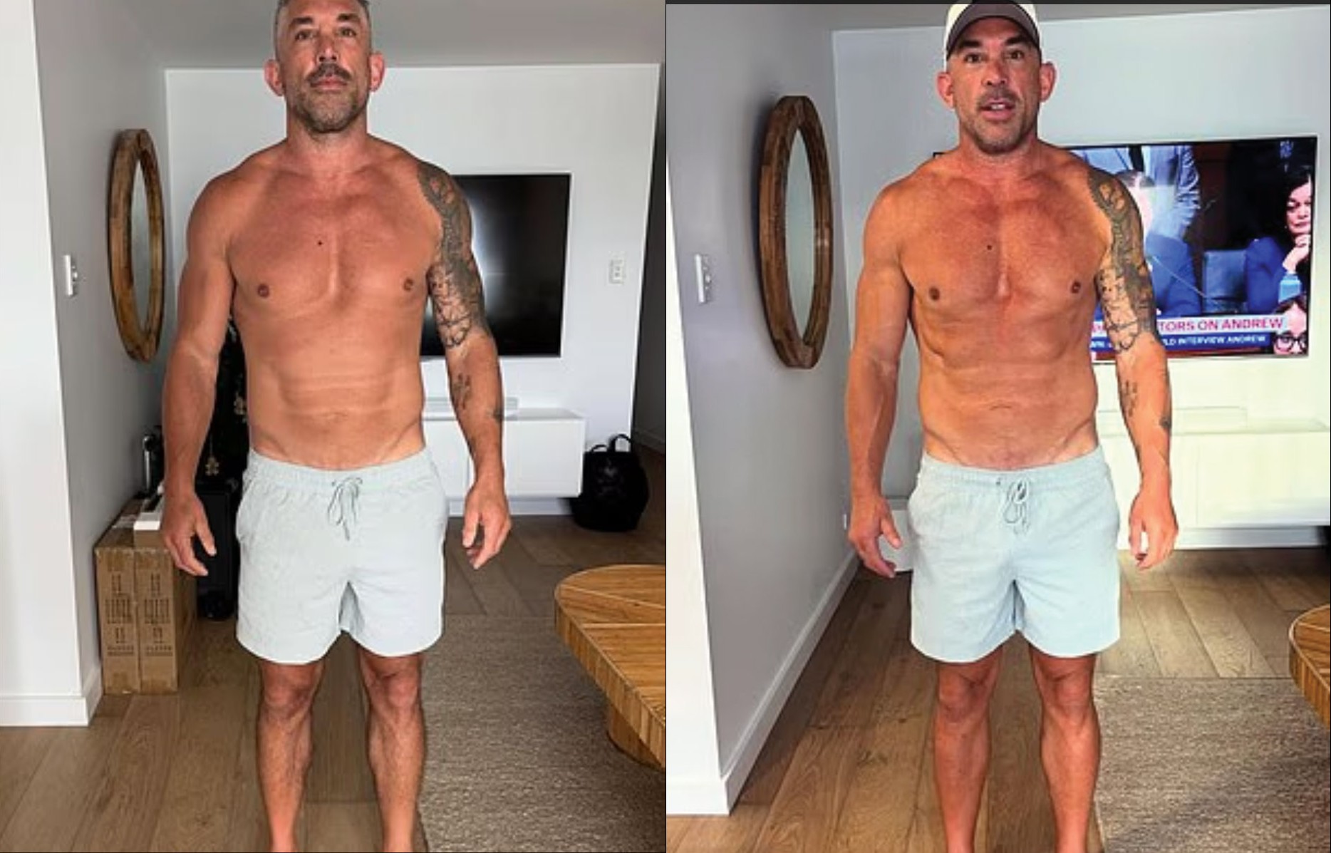 Before and after — Braith Anasta — 12-week Ultra Performance journey